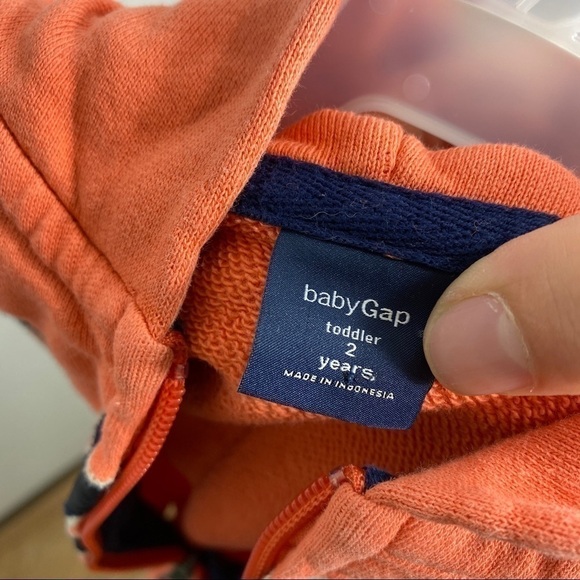 Gap Full Zip Sweatshirt 2T Peach Pink Girls Kids - Picture 5 of 5